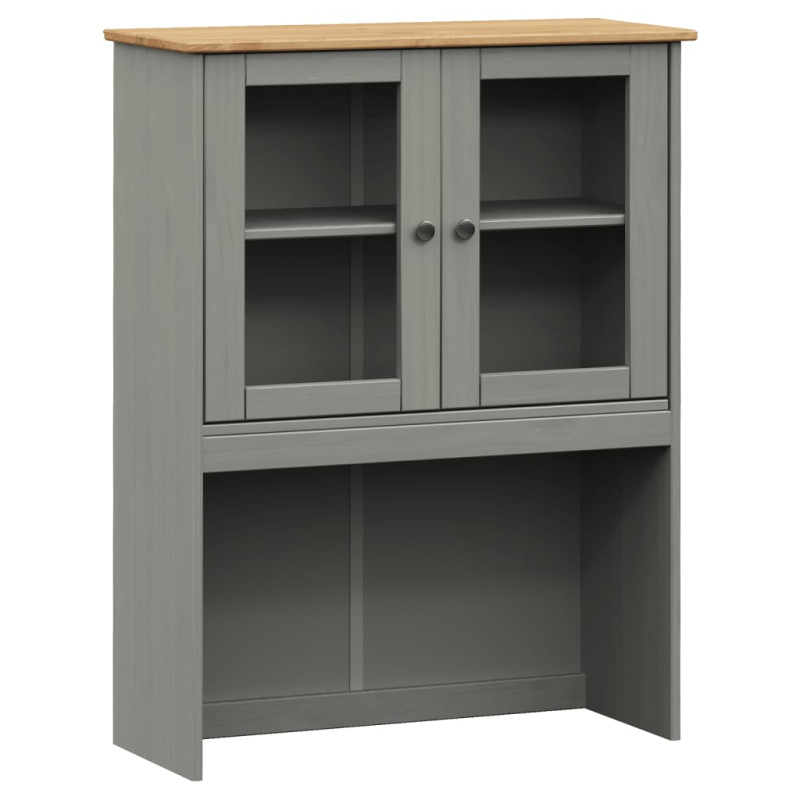 Kredens VIGO, szary, 78x40x175 cm, lite drewno sosnowe