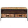Stolik kawowy, 90x50x30 cm, surowe lite drewno mango