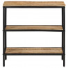 Stolik konsolowy, 70x35x70 cm, surowe drewno mango