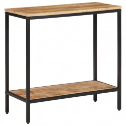 Stolik konsolowy, 70x35x70 cm, surowe drewno mango