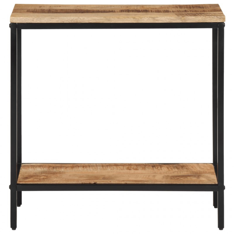 Stolik konsolowy, 70x35x70 cm, surowe drewno mango