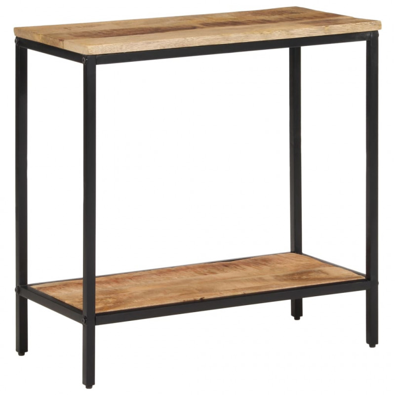Stolik konsolowy, 70x35x70 cm, surowe drewno mango