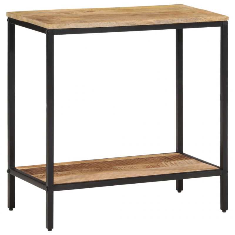 Stolik konsolowy, 70x35x70 cm, surowe drewno mango
