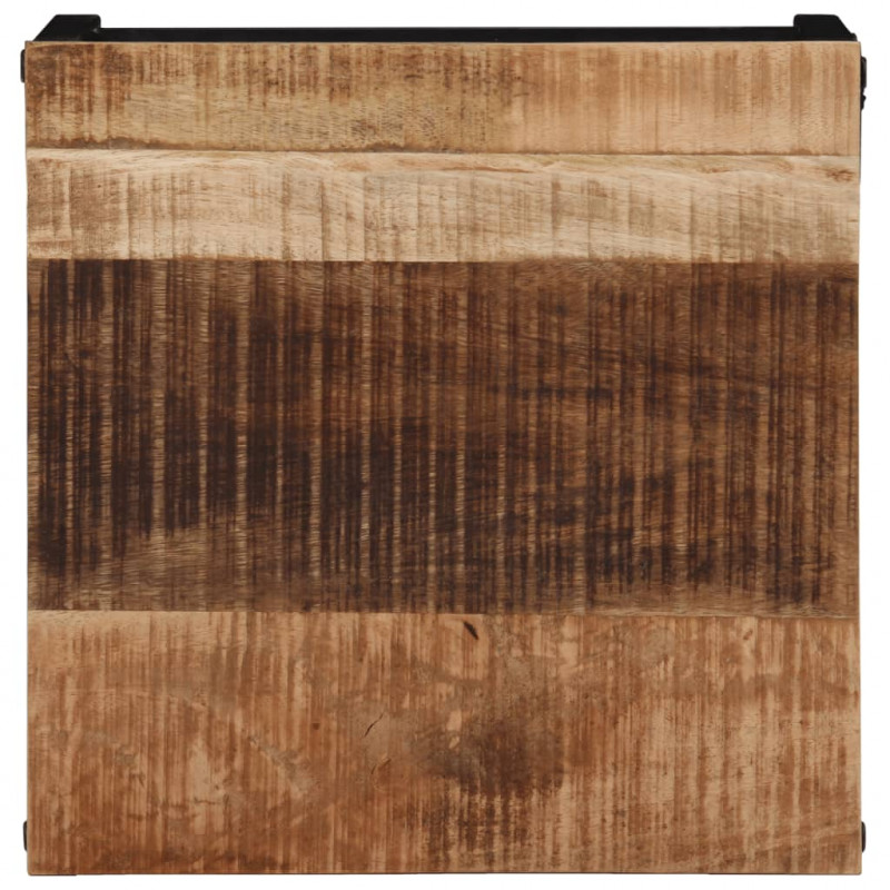 Stolik kawowy, 35x35x30 cm, surowe lite drewno mango