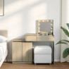 Toaletka z oświetleniem LED, dąb sonoma, 115x37x110,5 cm
