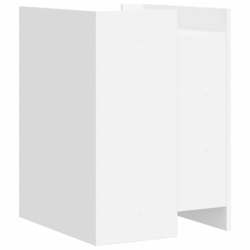 Szafka nocna, biała, 45x50x65 cm, materiał drewnopochodny