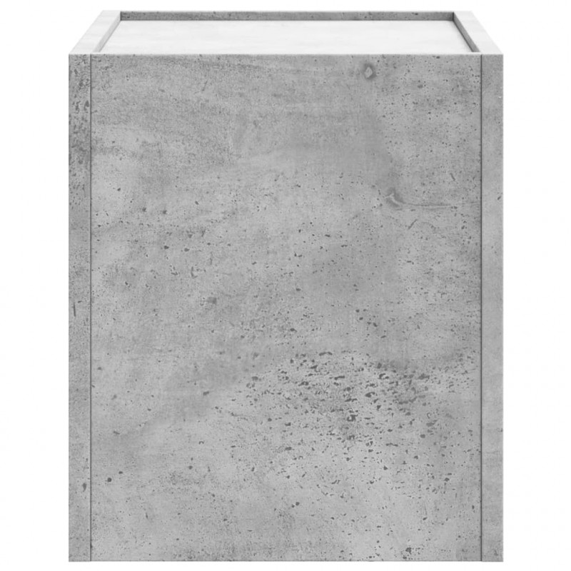 Wisząca szafka nocna, szarość betonu, 45x30x35 cm