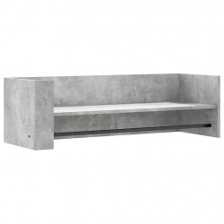 Półka ścienna, szarość betonu, 100x35x30,5 cm