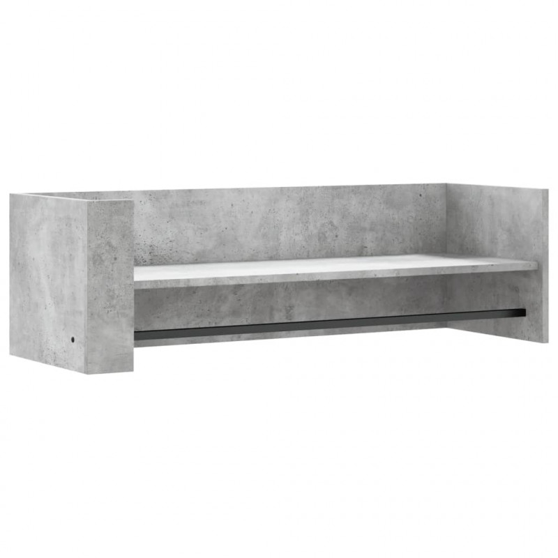 Półka ścienna, szarość betonu, 100x35x30,5 cm