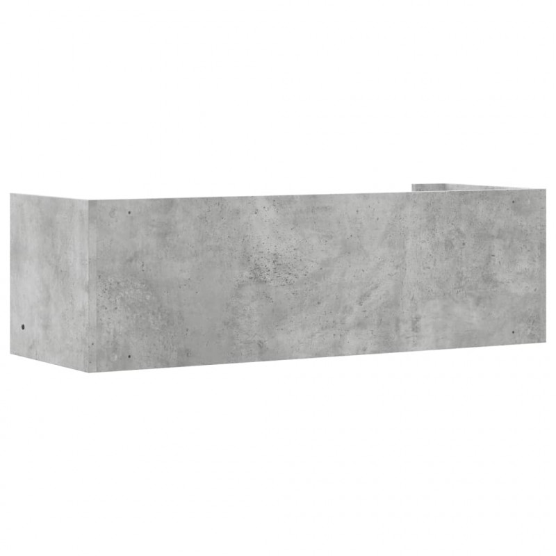 Półka ścienna, szarość betonu, 100x35x30,5 cm