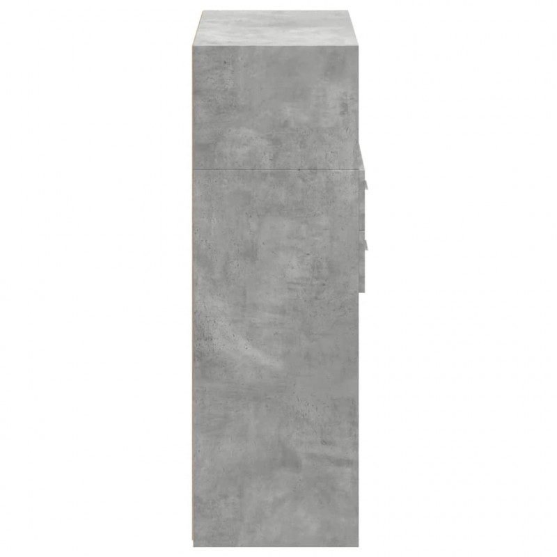 Wysoka szafka, szarość betonu, 80x42,5x124 cm