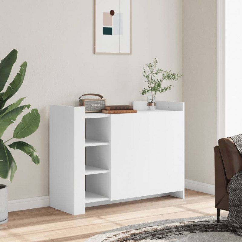 Szafka, biała, 100x35x75 cm, materiał drewnopochodny