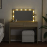 Toaletka z oświetleniem LED, dąb sonoma, 100x40x120 cm