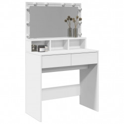 Toaletka z LED, biała, 80x41x134,5 cm