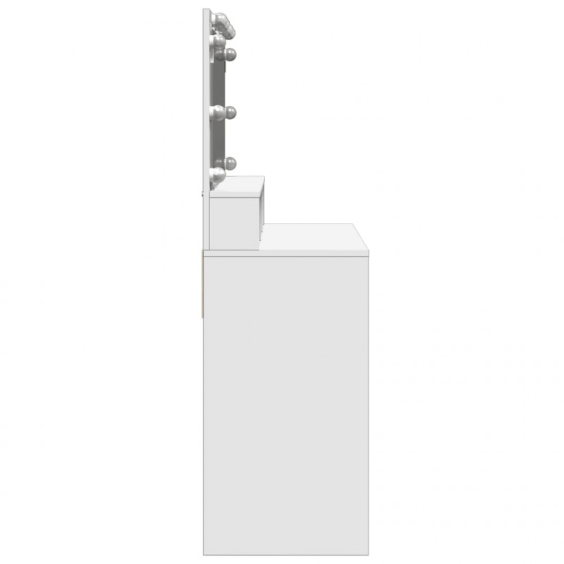 Toaletka z LED, biała, 80x41x134,5 cm