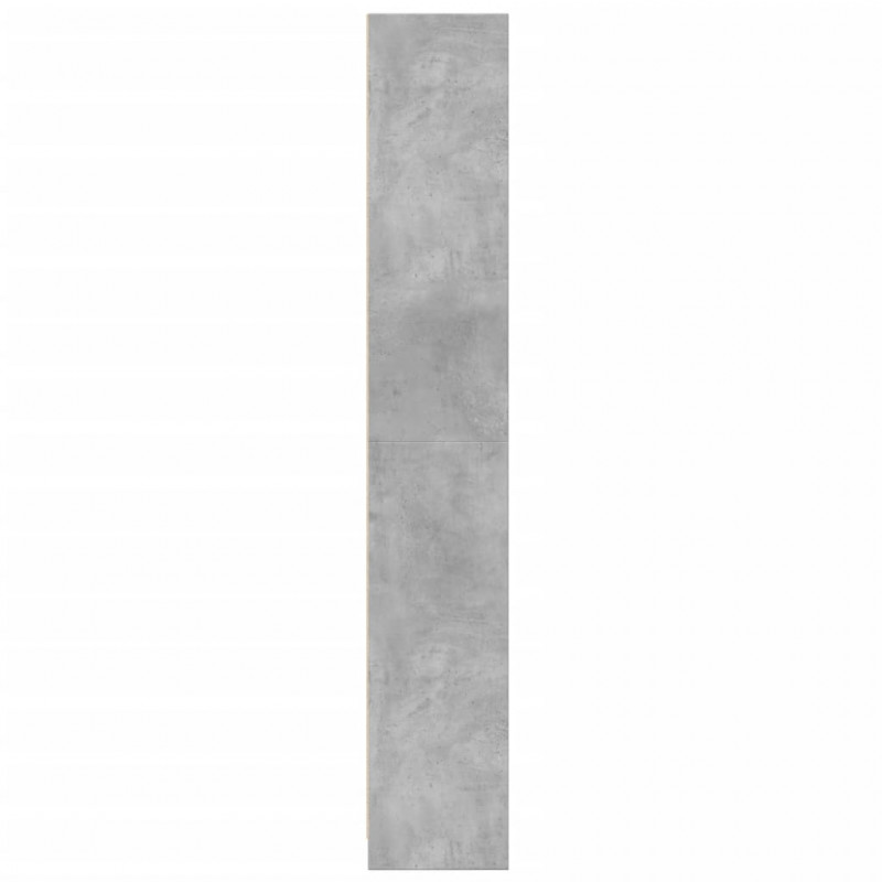 Regał, szarość betonu, 57x28,5x174 cm, materiał drewnopochodny