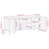 Szafka pod telewizor, 105x33x46 cm, lite drewno mango