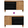 Szafka pod telewizor, 80x33x46 cm, lite drewno mango