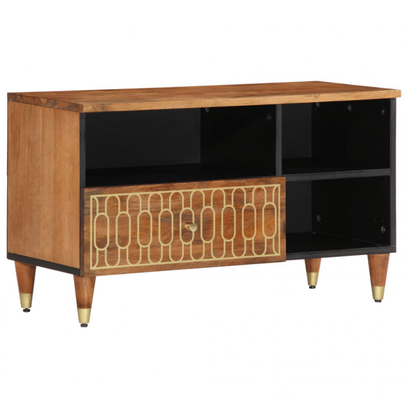 Szafka pod telewizor, 80x33x46 cm, lite drewno mango