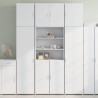 Wysoka szafka, biała, 80x42,5x249 cm, materiał drewnopochodny