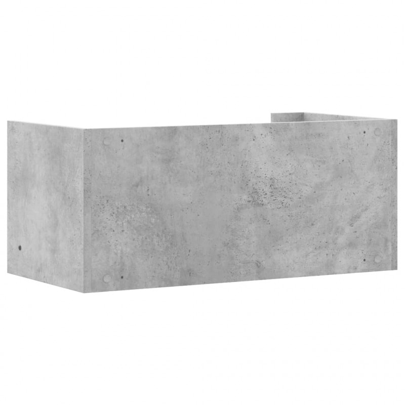 Półka ścienna, szarość betonu, 70,5x35x30,5 cm