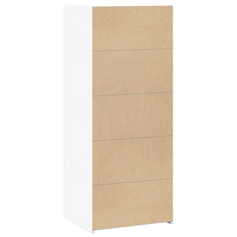 Wysoka szafka, biała, 50x41x124 cm, materiał drewnopochodny