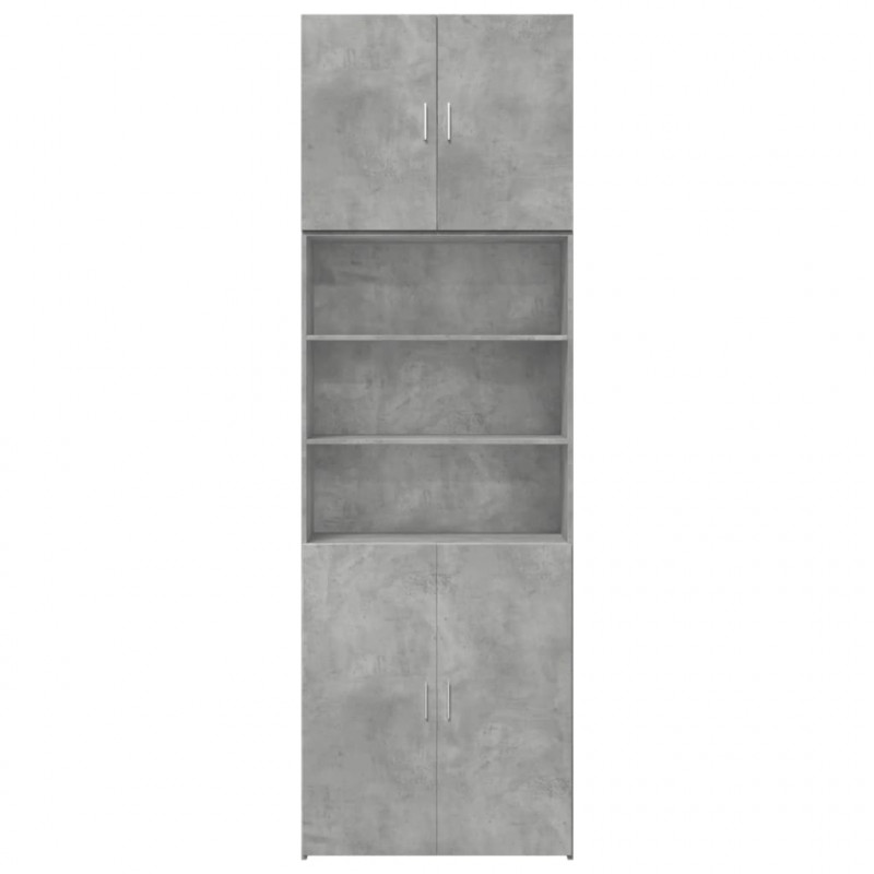Wysoka szafka, szara, 80x42,5x249 cm, materiał drewnopochodny