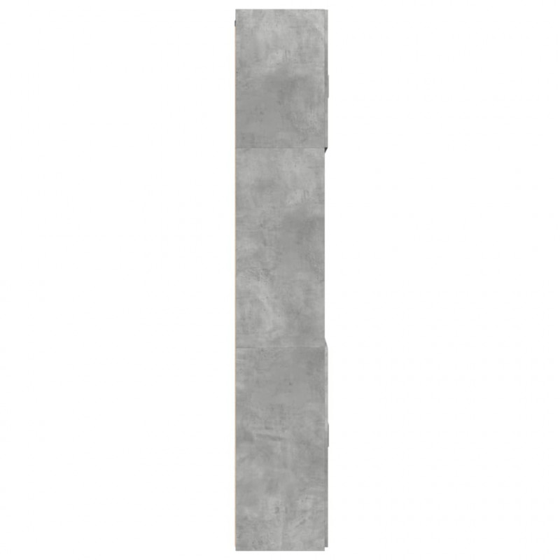 Wysoka szafka, szara, 80x42,5x249 cm, materiał drewnopochodny