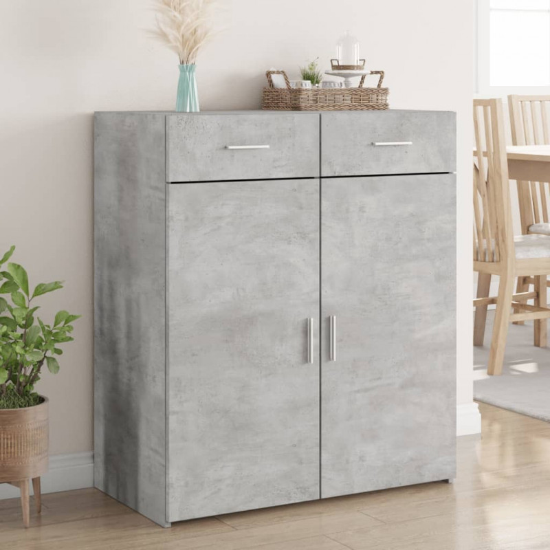 Szafka, szarość betonu, 80x42,5x93 cm, materiał drewnopochodny