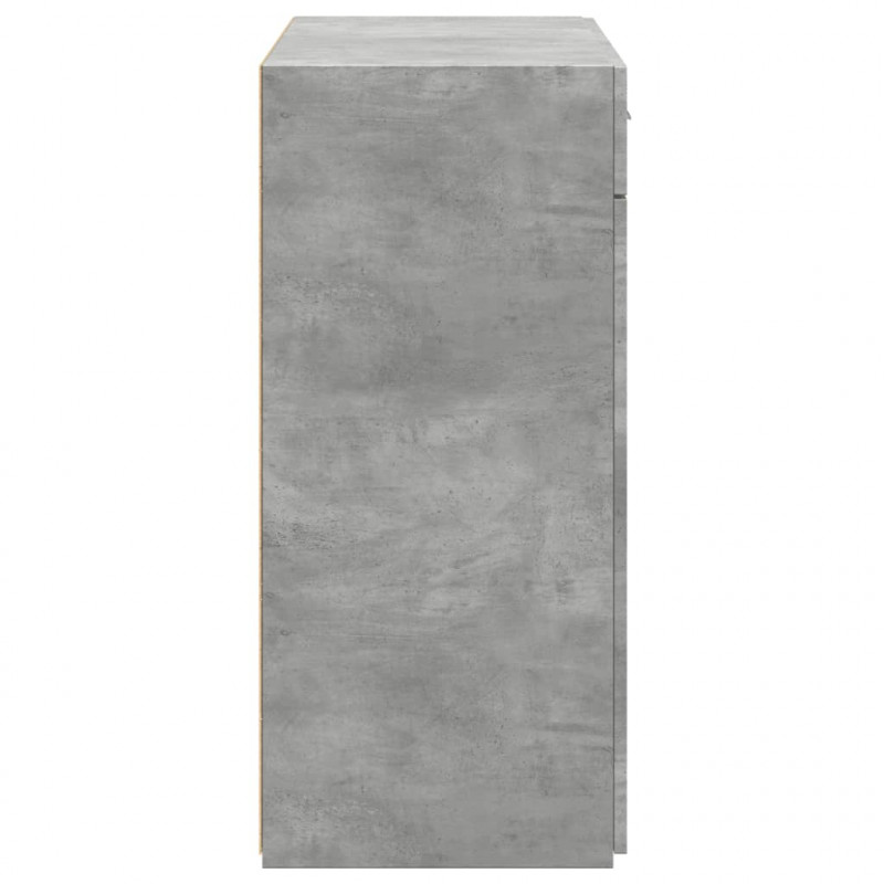 Szafka, szarość betonu, 80x42,5x93 cm, materiał drewnopochodny