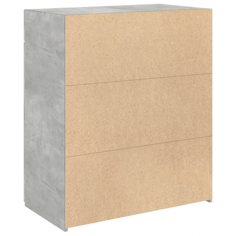 Szafka, szarość betonu, 80x42,5x93 cm, materiał drewnopochodny