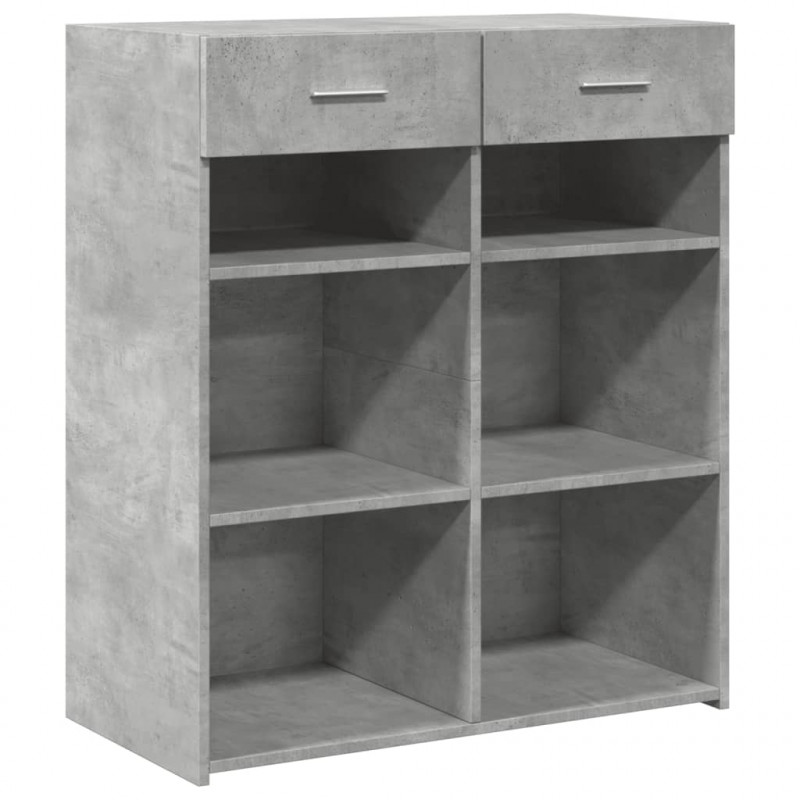 Szafka, szarość betonu, 80x42,5x93 cm, materiał drewnopochodny