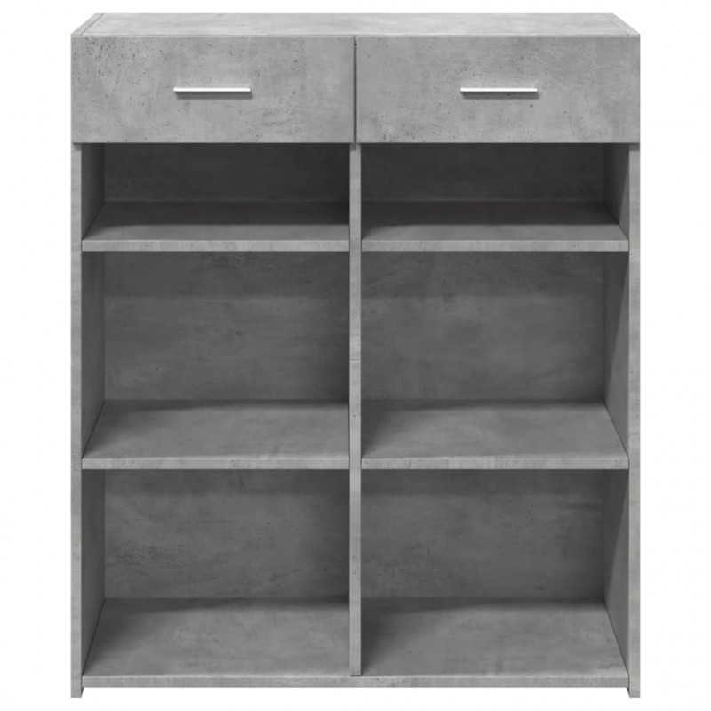 Szafka, szarość betonu, 80x42,5x93 cm, materiał drewnopochodny