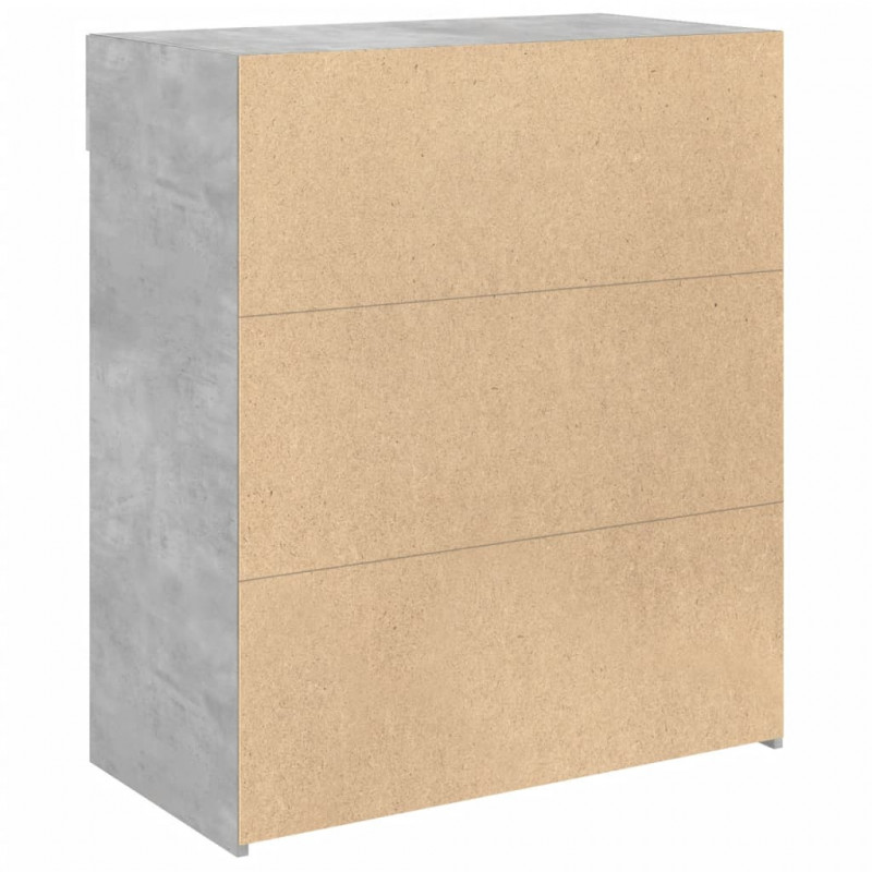 Szafka, szarość betonu, 80x42,5x93 cm, materiał drewnopochodny