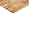 Półka ścienna pod umywalkę, stal i lite drewno akacjowe