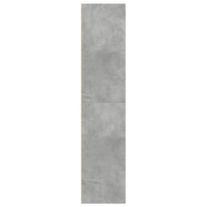 Witryna, szarość betonu, 70x41x185 cm, materiał drewnopochodny