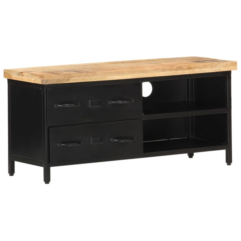 Szafka pod TV, 90x30x41 cm, surowe drewno mango