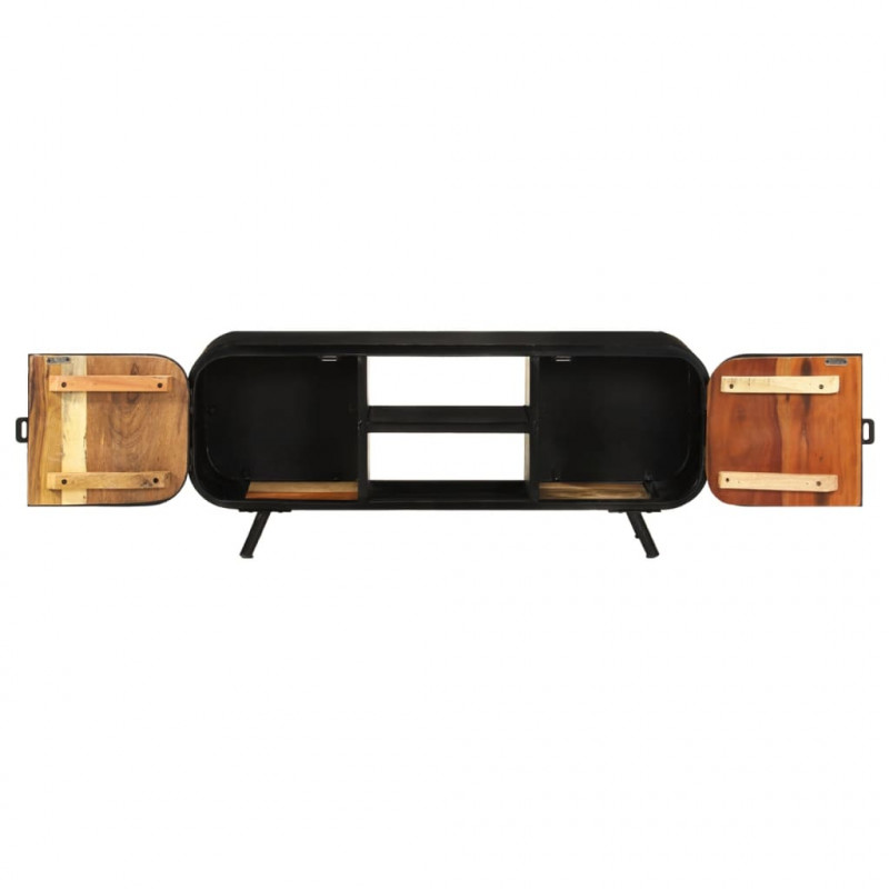 Szafka pod TV, 110x30x45 cm, lite drewno odzyskane