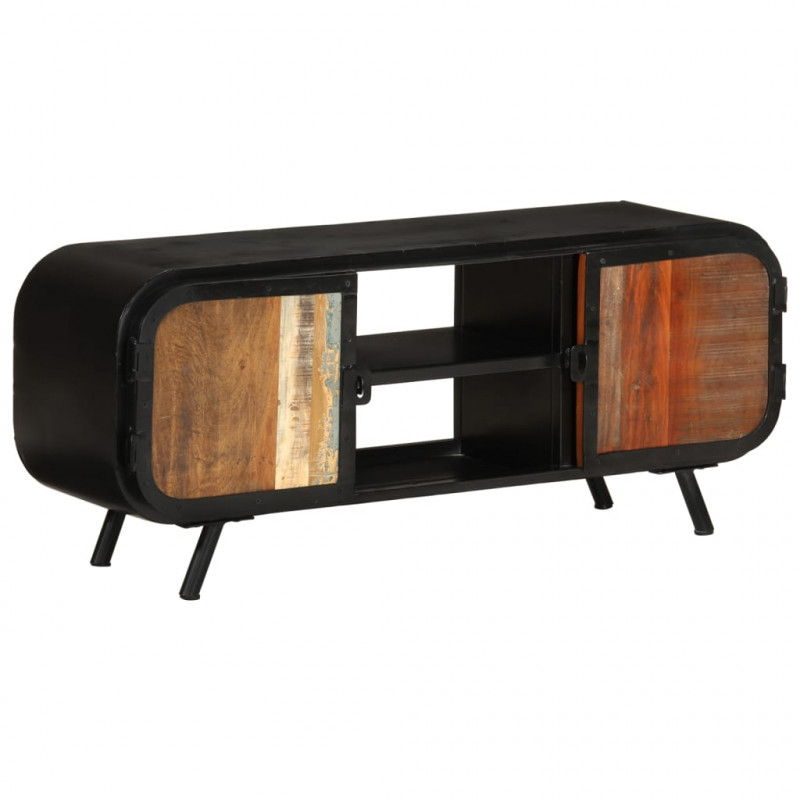 Szafka pod TV, 110x30x45 cm, lite drewno odzyskane