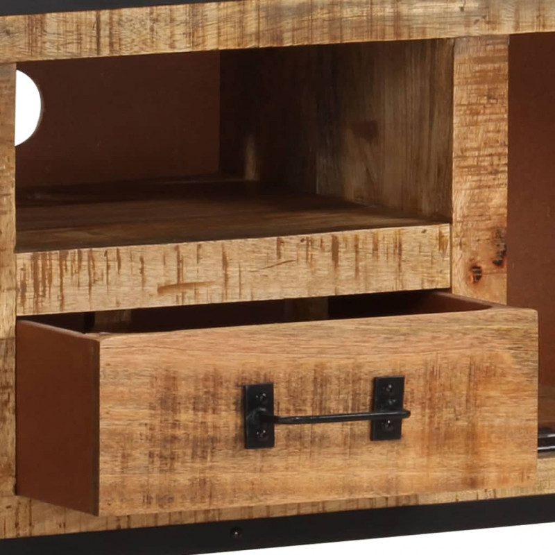 Szafka pod telewizor, 110x31x46 cm, surowe drewno mango