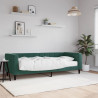 Sofa z materacem do spania, ciemnozielona, 80x200 cm, aksamit