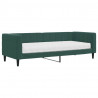Sofa z materacem do spania, ciemnozielona, 80x200 cm, aksamit