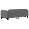 Sofa rozsuwana z szufladami, ciemnoszara, 90x190 cm, tkanina