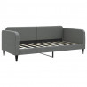 Sofa rozsuwana z szufladami, ciemnoszara, 90x190 cm, tkanina