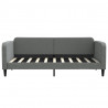 Sofa rozsuwana z szufladami, ciemnoszara, 90x190 cm, tkanina