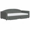 Sofa rozsuwana z szufladami, ciemnoszara, 90x190 cm, tkanina