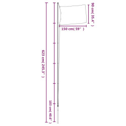 Flaga Czech z masztem, 6,23 m, aluminium