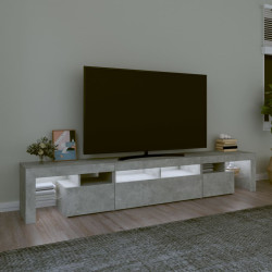 Szafka pod TV z oświetleniem LED, szarość betonu, 230x36,5x40cm