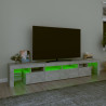 Szafka pod TV z oświetleniem LED, szarość betonu, 230x36,5x40cm