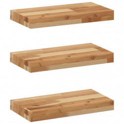 Półki ścienne, 3 szt., 60x20x4 cm, olejowane drewno akacjowe